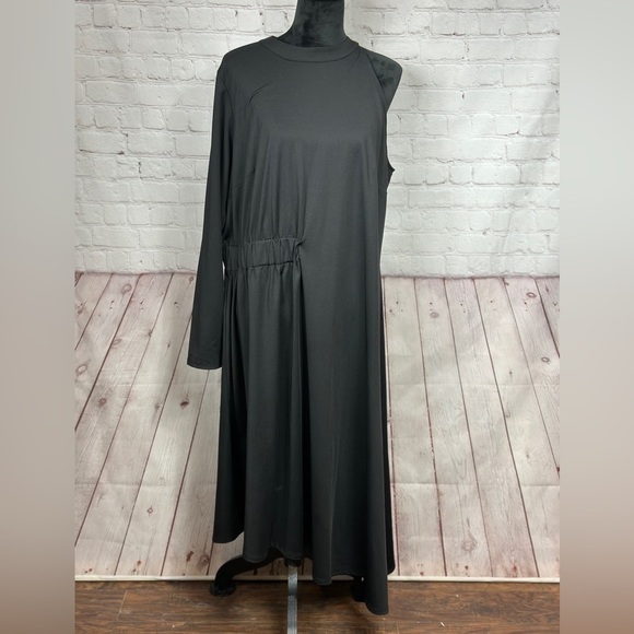 Lane‎ Bryant black one shoulder midi maxi dress, sz 18 20, EUC - Picture 1 of 9